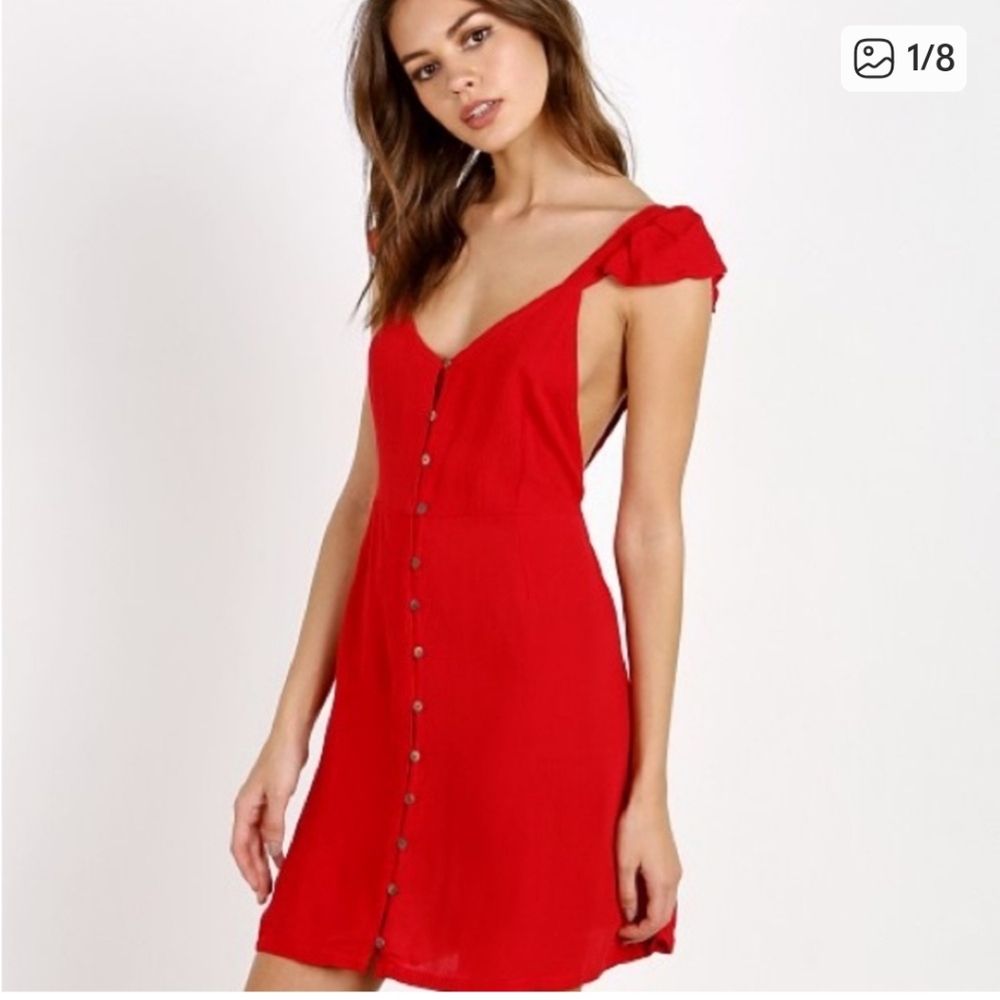 Cleobella Vinita Low Back Red Dress